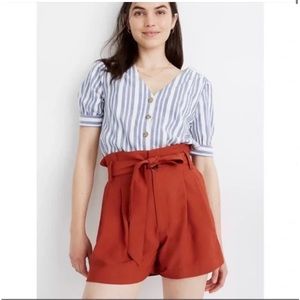 Madewell high waisted paperbag shorts